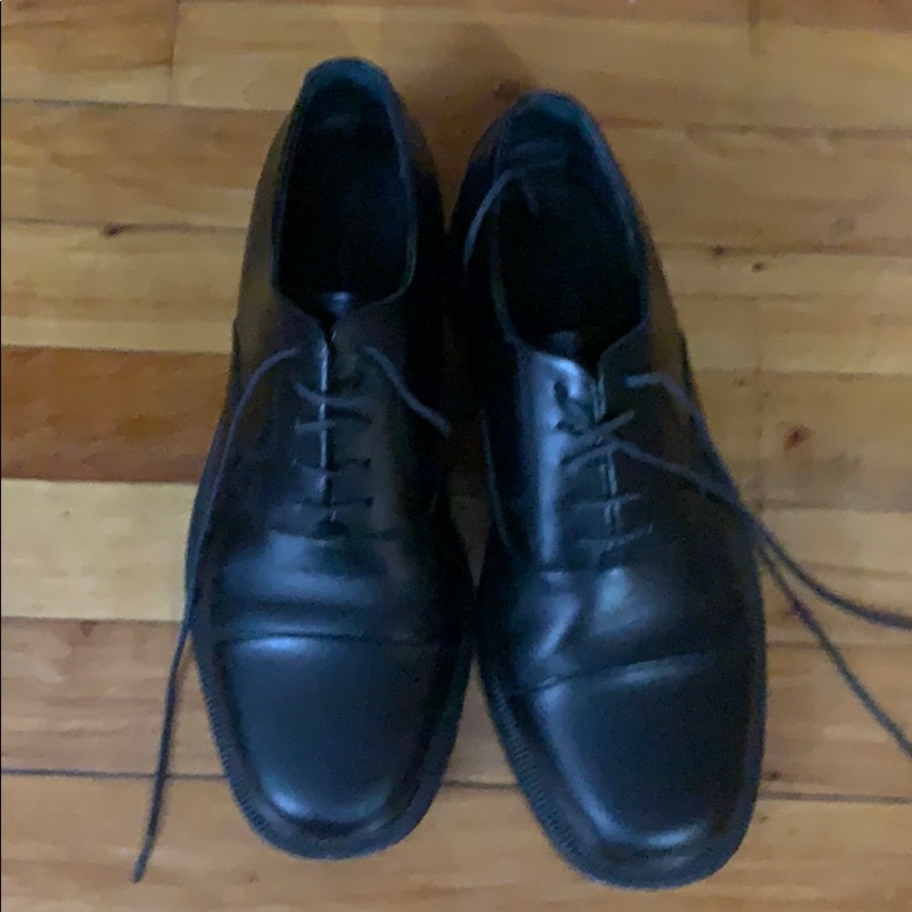 Rockport M1708 Cap Toe Oxford Black Leather Sz 9M